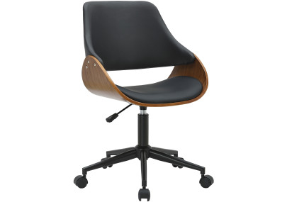Fauteuil de bureau Sorrento, similicuir noyer/noir