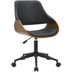 Fauteuil de bureau Sorrento, similicuir noyer/noir