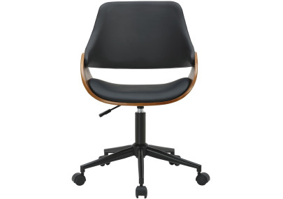 Fauteuil de bureau Sorrento, similicuir noyer/noir