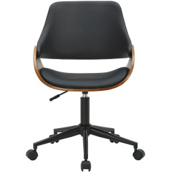 Fauteuil de bureau Sorrento, similicuir noyer/noir