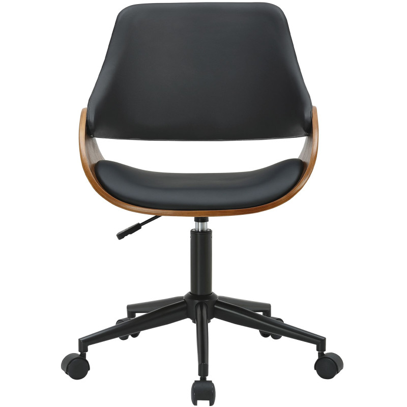 Fauteuil de bureau Sorrento, similicuir noyer/noir