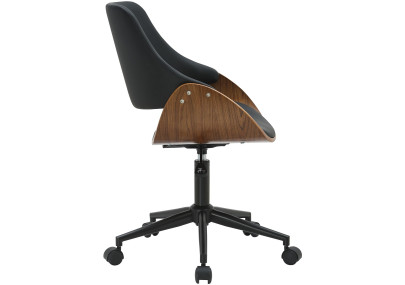 Fauteuil de bureau Sorrento, similicuir noyer/noir