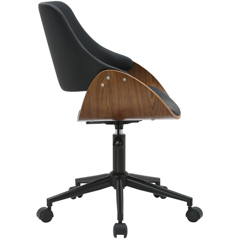 Fauteuil de bureau Sorrento, similicuir noyer/noir