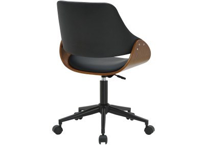 Fauteuil de bureau Sorrento, similicuir noyer/noir