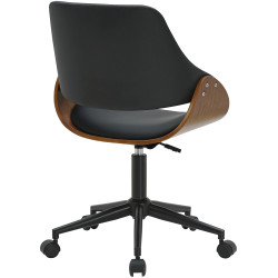 Fauteuil de bureau Sorrento, similicuir noyer/noir