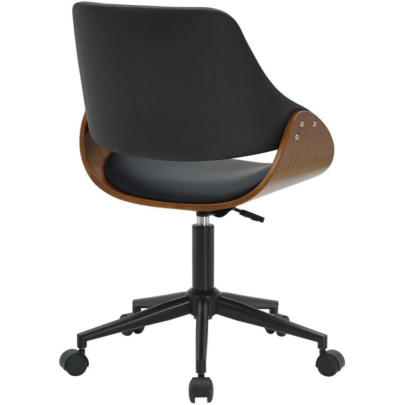Fauteuil de bureau Sorrento, similicuir noyer/noir