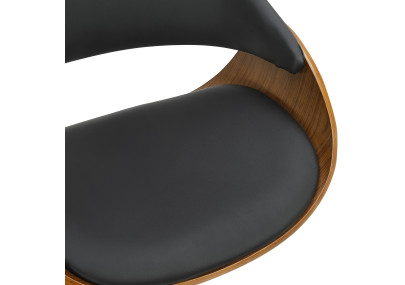Fauteuil de bureau Sorrento, similicuir noyer/noir