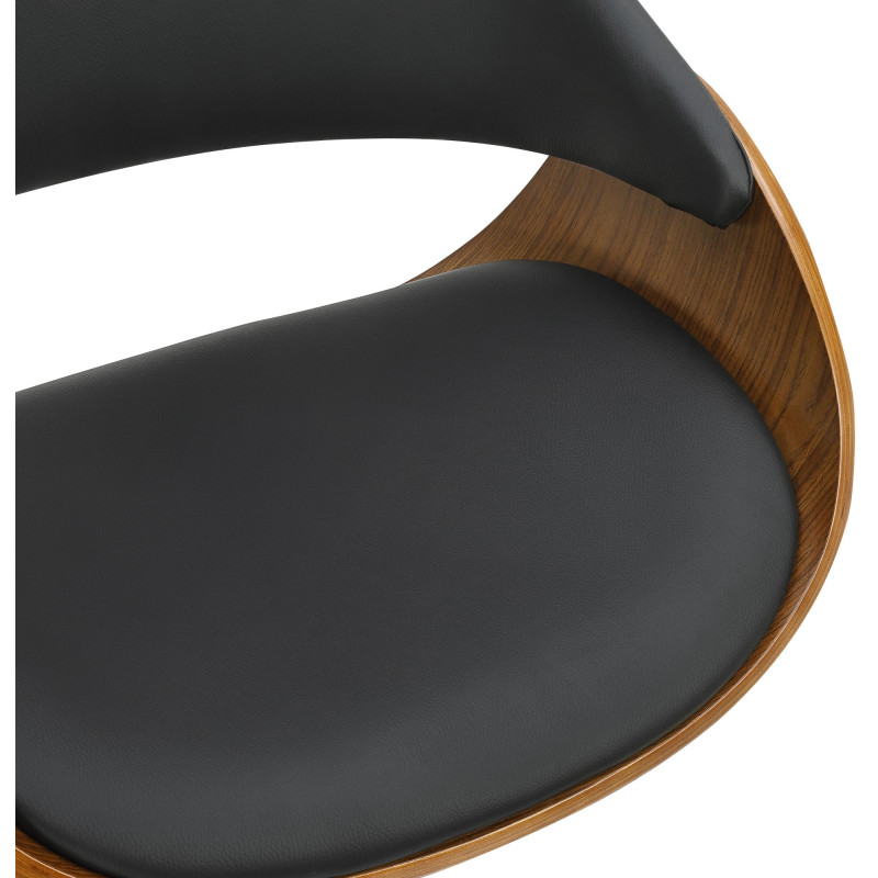 Fauteuil de bureau Sorrento, similicuir noyer/noir