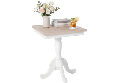 Table d'appoint Lorne 50 naturel/blanc