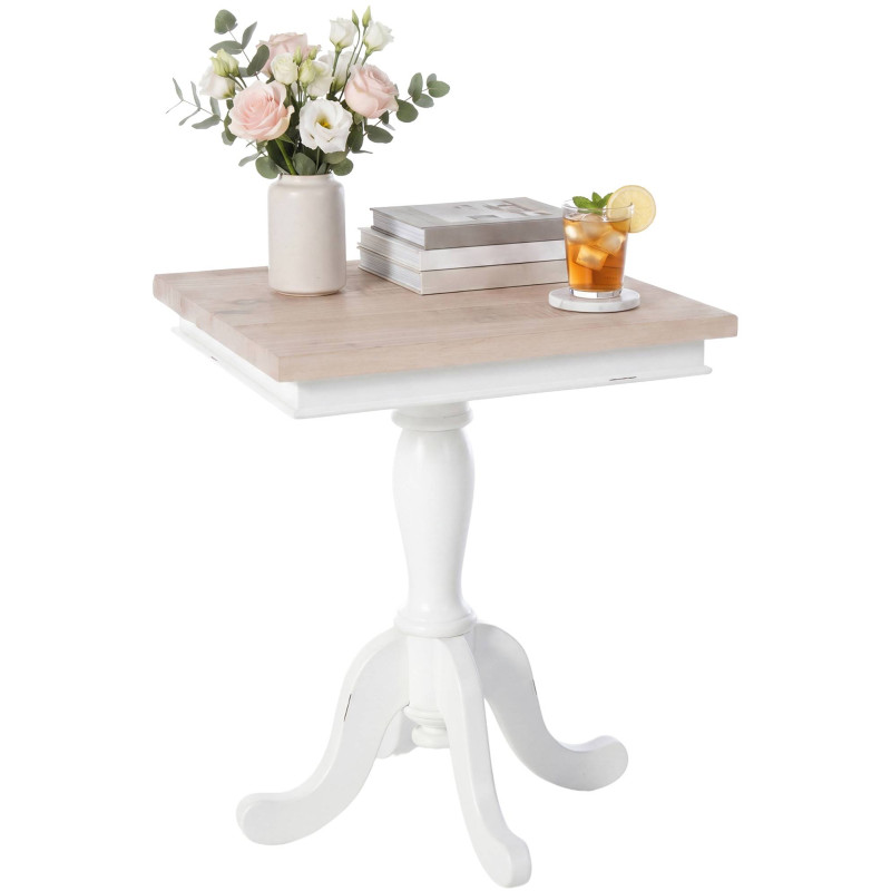 Table d'appoint Lorne 50 naturel/blanc