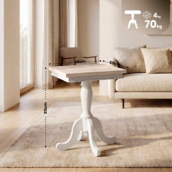 Table d'appoint Lorne 50 naturel/blanc