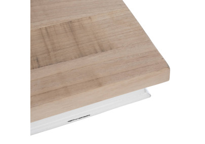 Table d'appoint Lorne 50 naturel/blanc