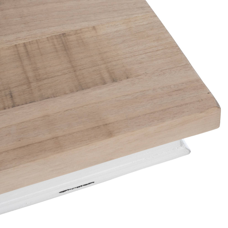 Table d'appoint Lorne 50 naturel/blanc
