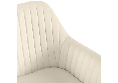 Ensemble de 2 chaises de salle à manger Novanis en velours crème