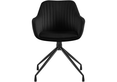 Ensemble de 2 chaises de salle à manger Novanis en velours noir