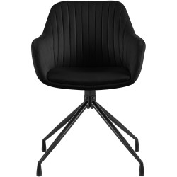 Ensemble de 2 chaises de salle à manger Novanis en velours noir