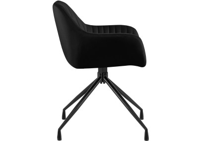Ensemble de 2 chaises de salle à manger Novanis en velours noir