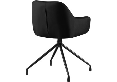 Ensemble de 2 chaises de salle à manger Novanis en velours noir