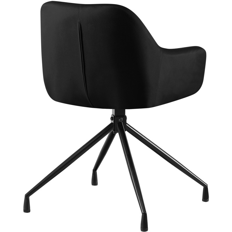 Ensemble de 2 chaises de salle à manger Novanis en velours noir