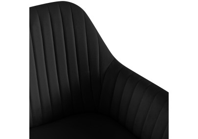 Ensemble de 2 chaises de salle à manger Novanis en velours noir
