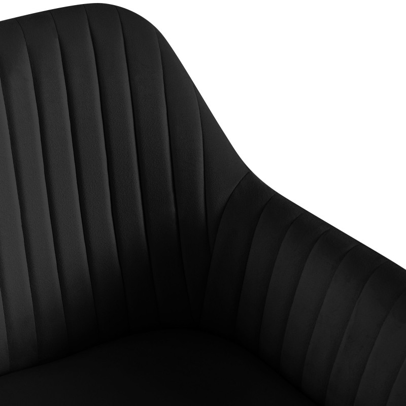Ensemble de 2 chaises de salle à manger Novanis en velours noir