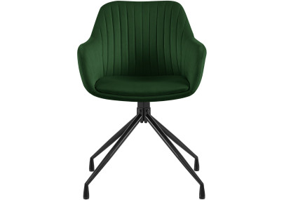 Ensemble de 2 chaises de salle à manger Novanis en velours vert