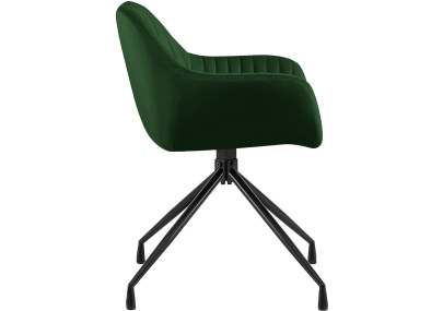 Ensemble de 2 chaises de salle à manger Novanis en velours vert