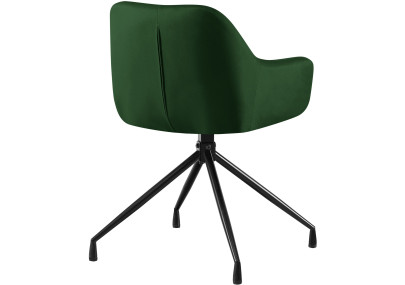 Ensemble de 2 chaises de salle à manger Novanis en velours vert