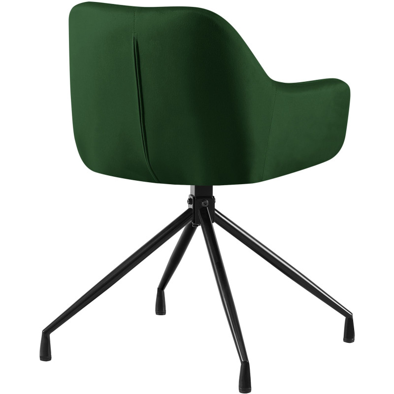 Ensemble de 2 chaises de salle à manger Novanis en velours vert
