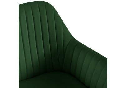 Ensemble de 2 chaises de salle à manger Novanis en velours vert