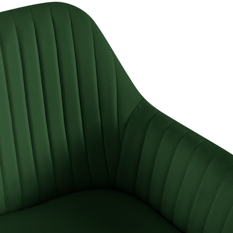 Ensemble de 2 chaises de salle à manger Novanis en velours vert