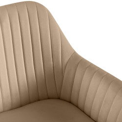 Ensemble de 2 chaises de salle à manger Novanis en velours taupe