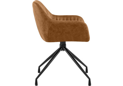 Ensemble de 2 chaises de salle à manger vintage Novanis marron clair