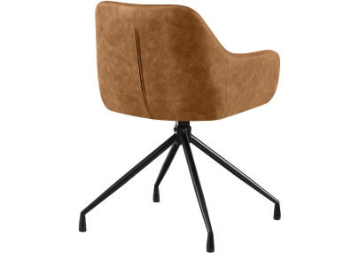 Ensemble de 2 chaises de salle à manger vintage Novanis marron clair