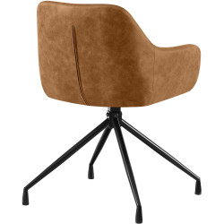 Ensemble de 2 chaises de salle à manger vintage Novanis marron clair