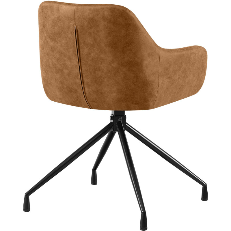 Ensemble de 2 chaises de salle à manger vintage Novanis marron clair