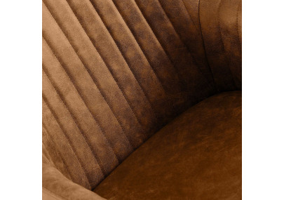 Ensemble de 2 chaises de salle à manger vintage Novanis marron clair