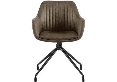 Ensemble de 2 chaises de salle à manger vintage Novanis grises
