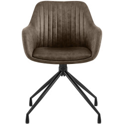 Ensemble de 2 chaises de salle à manger vintage Novanis grises