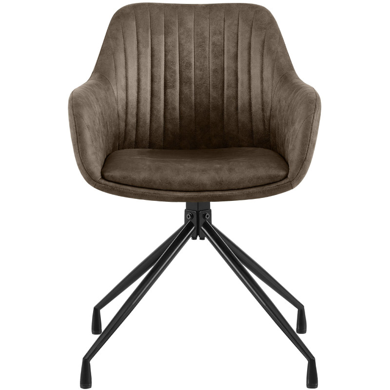 Ensemble de 2 chaises de salle à manger vintage Novanis grises