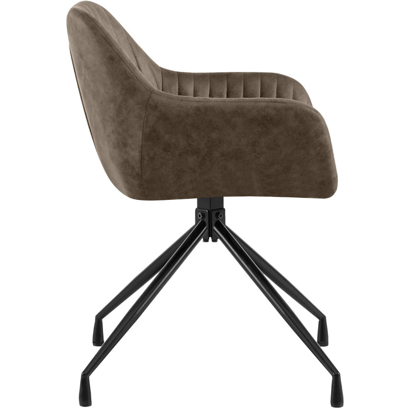 Ensemble de 2 chaises de salle à manger vintage Novanis grises