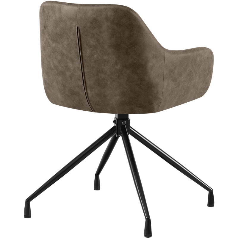 Ensemble de 2 chaises de salle à manger vintage Novanis grises