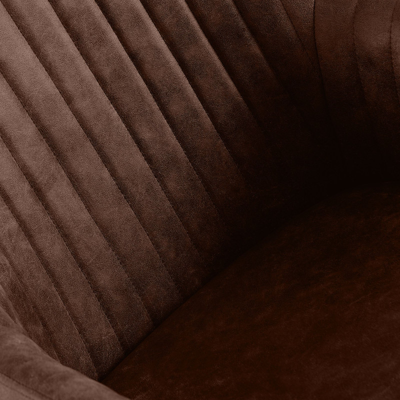 Ensemble de 2 chaises de salle à manger vintage Novanis marron foncé