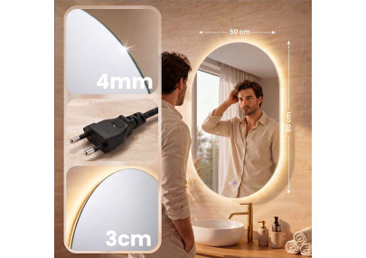 Miroir de salle de bain Barbora 50x80 cm