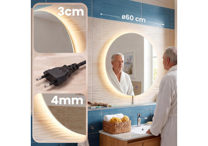 Miroir de salle de bain Vendula 60 cm