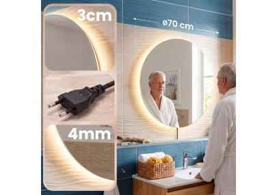 Espejo de baño Vendula 70 cm
