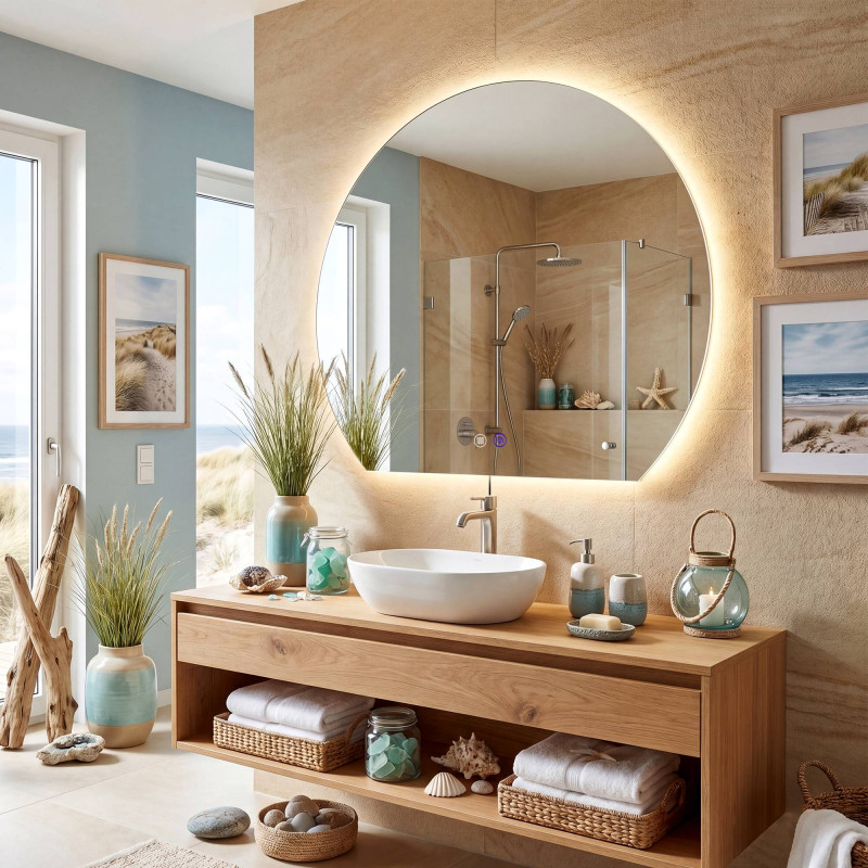 Miroir de salle de bain Baloni 80 cm
