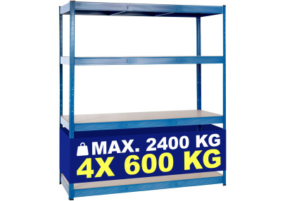 Étagère robuste 160x60x180 cm bleu
