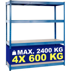 Étagère robuste 160x60x180 cm bleu