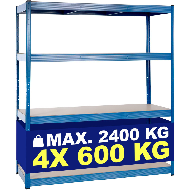Étagère robuste 160x60x180 cm bleu